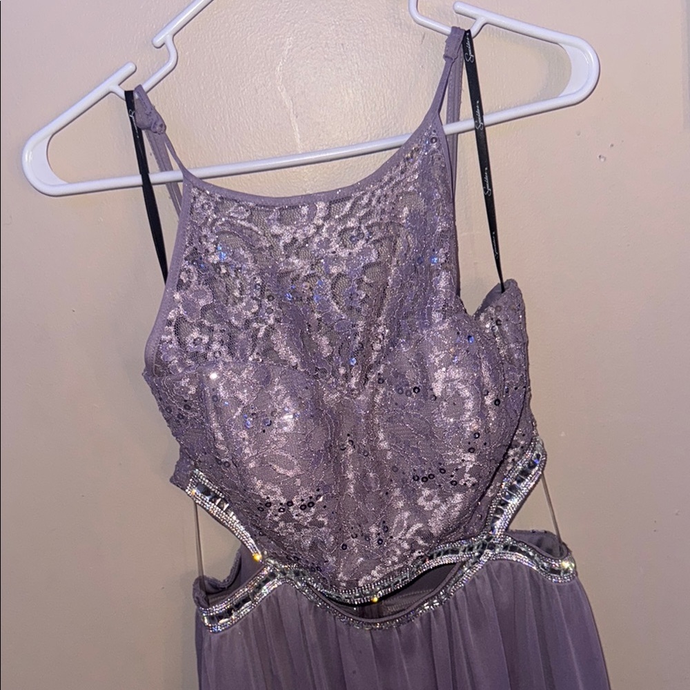 Elegant Lavender Sequin Dress